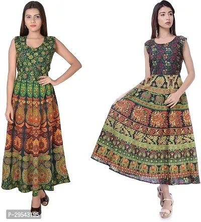 Reliable Printed Cotton Kurta For Women- Pack Of 2-thumb0