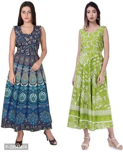 Reliable Printed Cotton Kurta For Women- Pack Of 2-thumb0