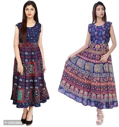 Reliable Printed Cotton Kurta For Women- Pack Of 2-thumb0