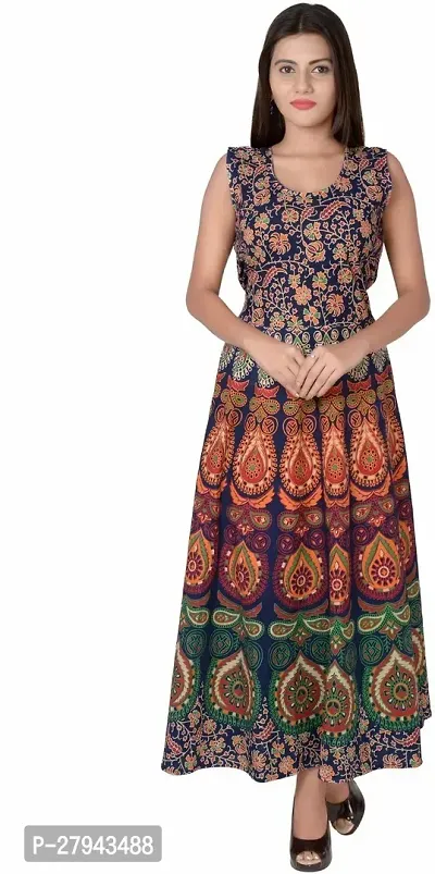 Designer Jaipuri Printed Cotton Kurtas For Women