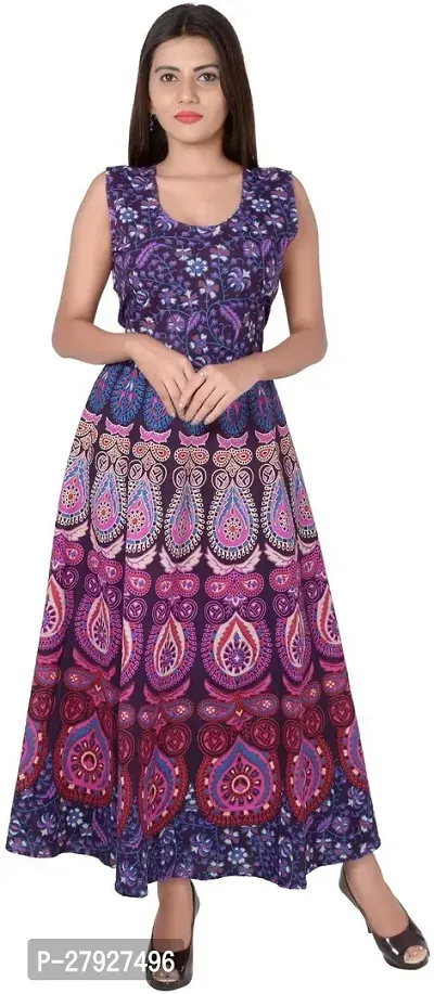 Designer Jaipuri Printed Cotton Kurtas For Women-thumb0