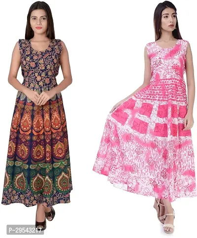 Reliable Printed Cotton Kurta For Women- Pack Of 2-thumb0