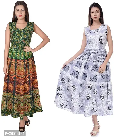 Reliable Printed Cotton Kurta For Women- Pack Of 2-thumb0