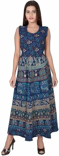 Designer Jaipuri Printed Cotton Kurtas For Women