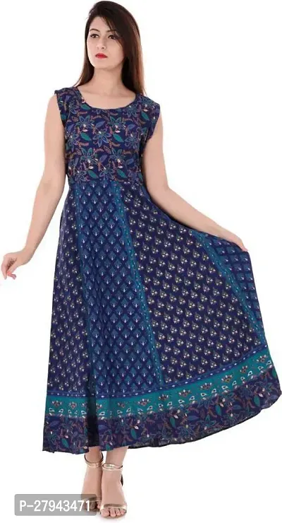 Designer Jaipuri Printed Cotton Kurtas For Women