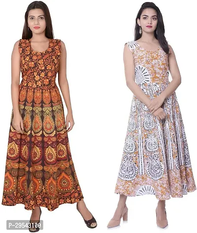 Reliable Printed Cotton Kurta For Women- Pack Of 2-thumb0