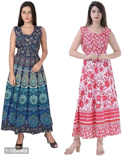 Reliable Printed Cotton Kurta For Women- Pack Of 2-thumb0