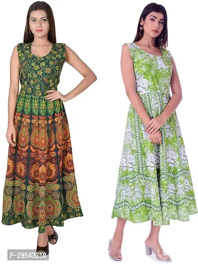 Reliable Printed Cotton Kurta For Women- Pack Of 2-thumb0