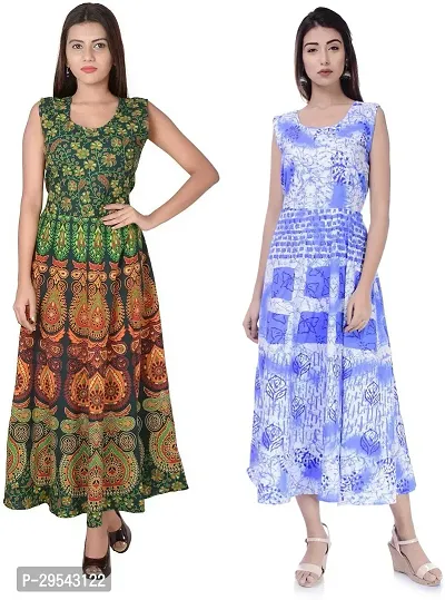 Reliable Printed Cotton Kurta For Women- Pack Of 2-thumb0