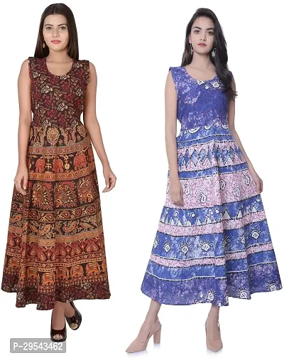 Reliable Printed Cotton Kurta For Women- Pack Of 2-thumb0