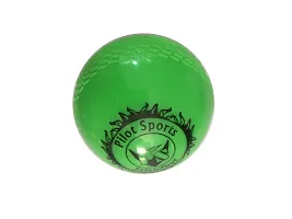 PS Pilot Wind/Hollow Ball for Cricket Practise, Green Color( Pack of 2)-thumb1