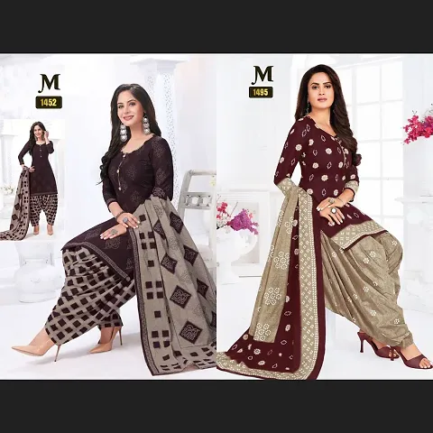 Stylish Crepe Printed Unstitched Suits - pack of 2