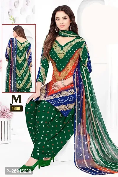 Elegant  Crepe  Dress Material with Dupatta For Women