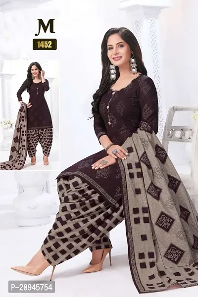 Elegant  Crepe  Dress Material with Dupatta For Women Pack of 2-thumb0