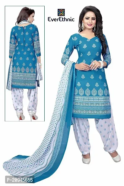 Elegant  Crepe  Dress Material with Dupatta For Women