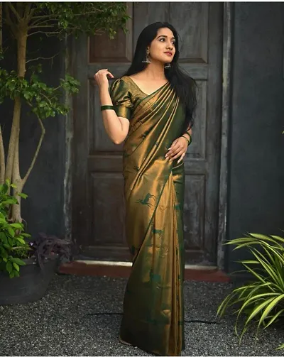 Stylish Kosa Silk Saree With Blouse Piece For Women