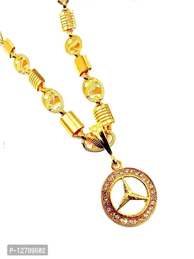 JIPPA Fancy Pendant Locket Chain Gold Plated Rich Look Long Size Daily Use Jewelry for Girls,women-100522-thumb0