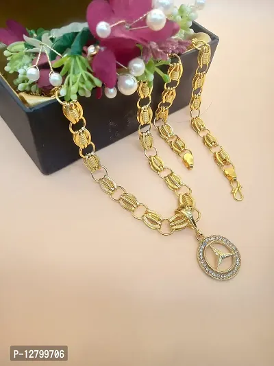 JIPPA Fancy Pendant Locket Chain Gold Plated Rich Look Long Size Daily Use Jewelry for Girls,women-100536-thumb2