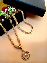 JIPPA Fancy Pendant Locket Chain Gold Plated Rich Look Long Size Latest Designer Daily Use Jewelry for Girls,women-100533-thumb1