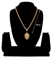 JIPPA Pendant Lion Locket Chain Gold Plated Rich Look Long Size Daily Use Jewelry for Men, Boys -100167-thumb3