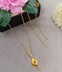 JIPPA Fancy Pendant Locket Chain Gold Plated Rich Look Long Size Daily Use Jewelry for Girls,women-100379-thumb1