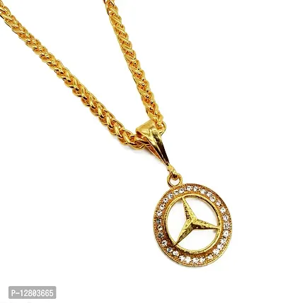 JIPPA Fancy Pendant Locket Chain Gold Plated Rich Look Long Size Daily Use Jewelry for Girls,women-100524