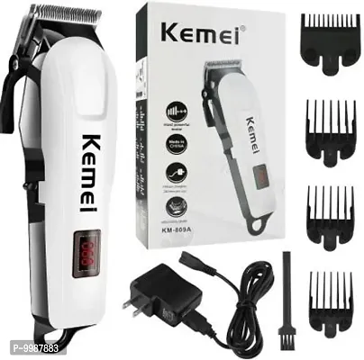 Kemei KM-809A Professional Rechargeable Hair Trimmer Electric Hair Clipper, Razor Trimmer 120 min Runtime 4 Length Settings-thumb0