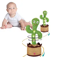 SUPER TOY Dancing Cactus Talking Plush Toy with Singing  Recording Function - Repeat What You Say - Pack of 1, Rechargeable Cable Included-thumb4
