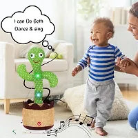 Rechargeable Toy, Wriggle  Singing Recording Repeat What You Say Funny Education Toys for Babies Children Playing, Home Decorate (Cactus Toy)-thumb1