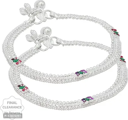 TRADITIONAL TRENDY SILVER COATING JEWEL FOR WOMEN AND GIRLS (SIZE - 9.5 INCH)