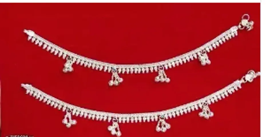 Trendy Silver Alloy Anklets
