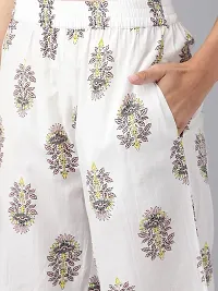 Amazon Brand - Anarva Women's Cotton Straight Knee Length Kurta | Peach Printed Kurta Set (Peach) (AMSKD0004PEACH)-thumb2