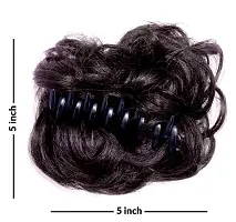Extension Ruffle Juda With Clutcher For Women And Girls (Dark Brown) Hair Extension-thumb1