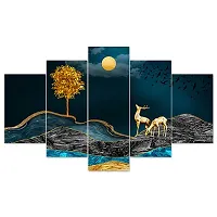 DYNAMICS DECOR Uv Coated Mdf Framed Nature Art 3D Religious Painting For Wall And Home Decor ( 75 Cm X 43 Cm ) - Set Of 5 Wall Painting, Multicolour-thumb2