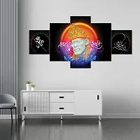 DYNAMICS DECOR Uv Coated Mdf Framed Sai Baba 3D Religious Painting For Wall And Home Decor ( 75 Cm X 43 Cm ) - Set Of 5 Wall Painting, Multicolour-thumb3