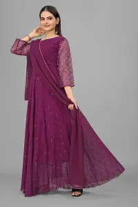 Classic Georgette Gown for Women with Dupatta-thumb2