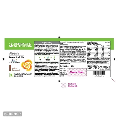 Herbalife Afresh Energy Drink Mix for Weight Loss, elaichi  Flavour - 50gm-thumb2