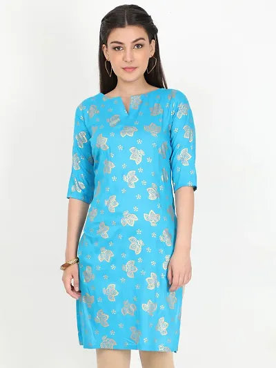 Mysha Viscose Rayon Straight Kurti