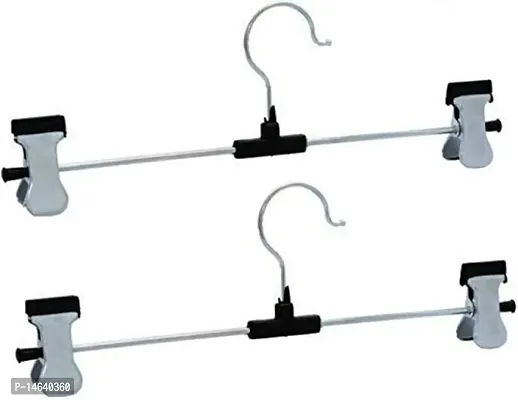 Sai Heavy Stainless Steel Cloth Hangers with Clips - 12 Pieces-thumb2