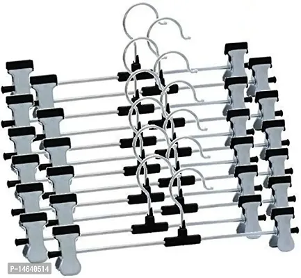 Sai Steel Clip Cloth Hanger Pack of 6 (Standard, Black)-thumb0