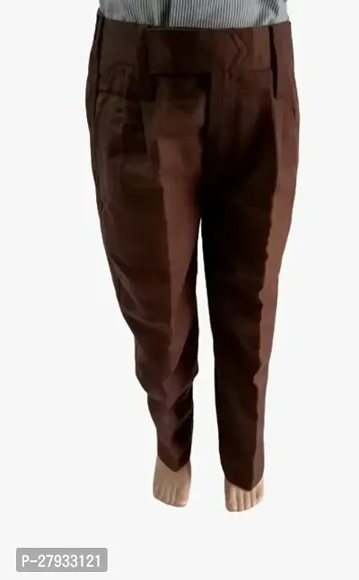 Full Pant - Elastic  Trousers for Boys Color Brown-thumb0