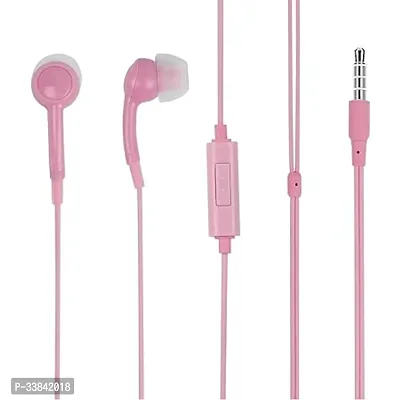 Stylish Pink In-ear Wired - 3.5 MM Single Pin Headphones-thumb0