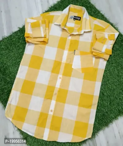 Multicoloured Cotton Blend Check Long Sleeves Casual Shirt-thumb0