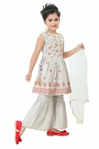 Stylish Grey Georgette Stitched Salwar Suit Sets With Dupatta For Girls-thumb2