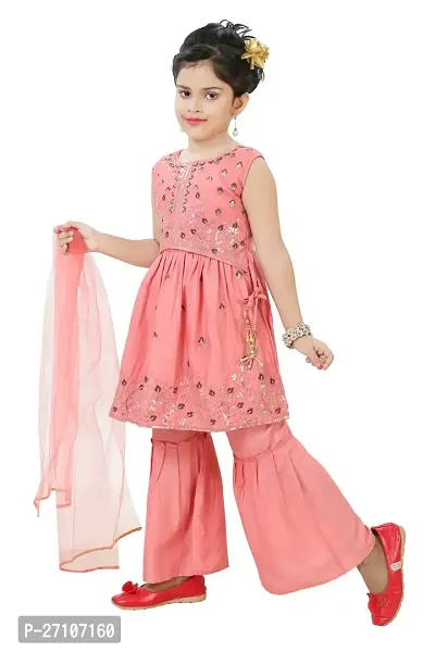 Stylish Pink Georgette Stitched Salwar Suit Sets With Dupatta For Girls-thumb3