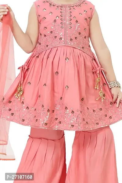 Stylish Pink Georgette Stitched Salwar Suit Sets With Dupatta For Girls-thumb4