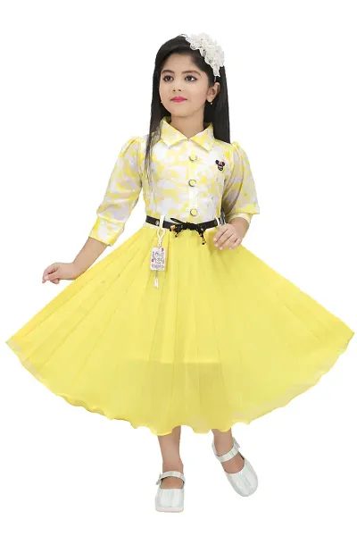 Stylish Fancy Designer Georgette Dresses For Kids