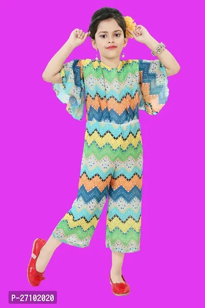 Fabulous Multicoloured Georgette Jumpsuits For Girls-thumb0