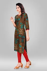 Authentic Cotton Blend Printed Kurta For Women-thumb2