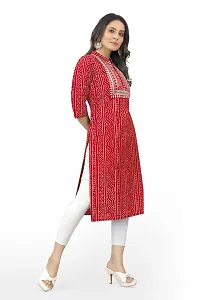 Authentic Cotton Embroidered Kurta For Women-thumb2